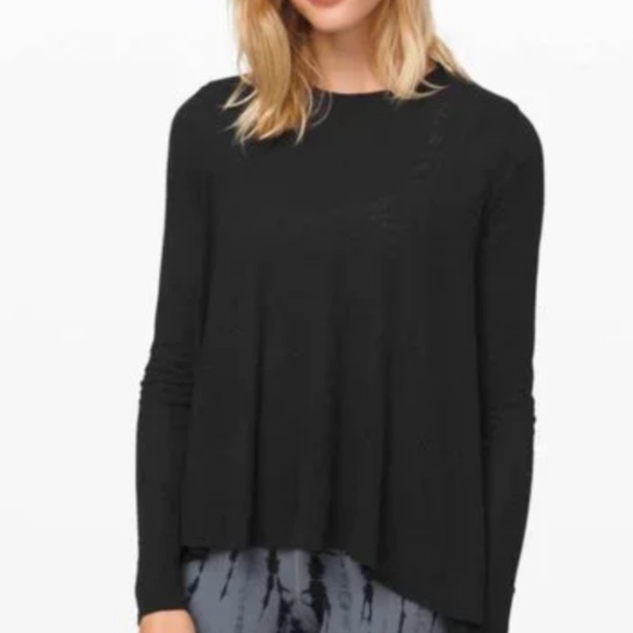 lululemon athletica Tops - Lululemon Dare to Drape Long Sleeve (Black/ Size M/L?)
